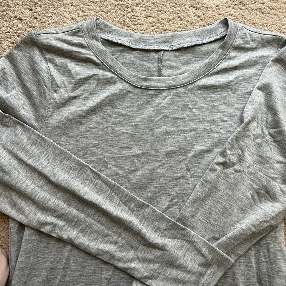 Gray Lightweight Longsleeve Mini Dress Size S